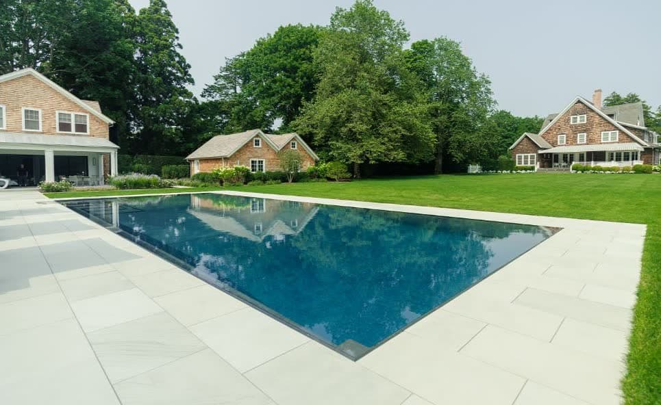 A Tortorella-serviced pool being prepared for the season